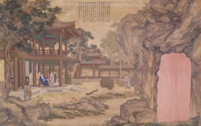 图片[1]-The peacock in Qianlong Temple opens its screen and sticks it down-China Archive